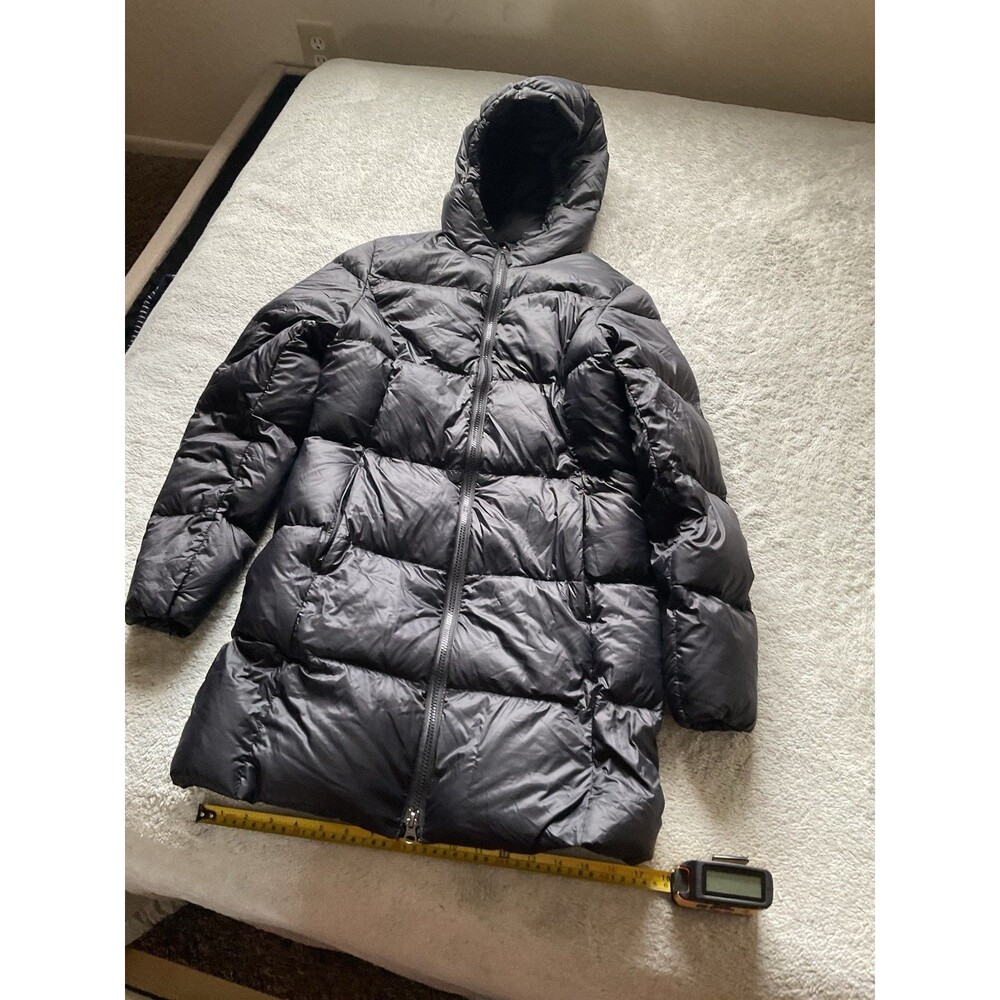 Eddie Bauer Women's size S Weather Edge Rain Coat Hooded Full Zip Jacket Black